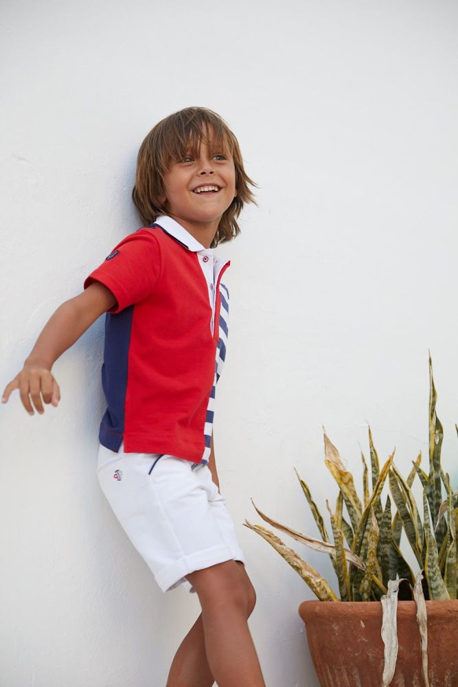 SS23 Boys Tutto Piccolo Navy, Red and White Set 5843 5343