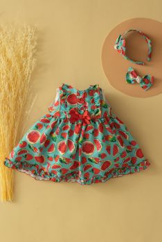 Girls Cuka Watermelon and Strawberries Dress 82181