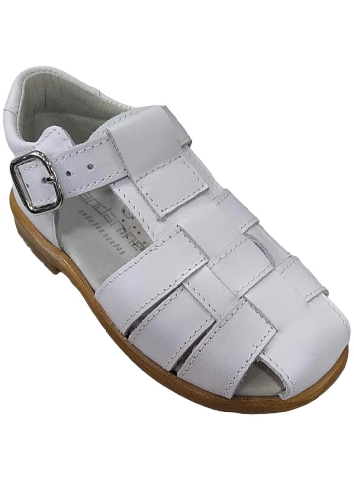 Boys Andanines White Leather Sandals 191870