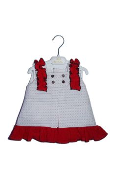 Girls Lor Miral Red and White Dress and Pants 31009