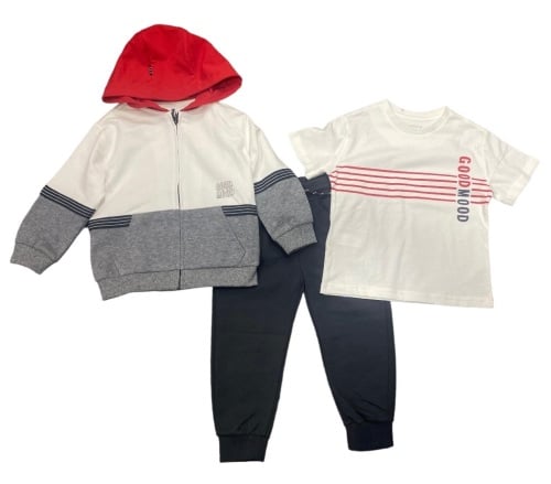 SS23 Boys Mayoral Tracksuit and T Shirt Set 3853 Grey 52