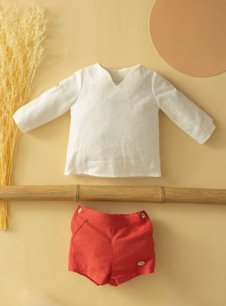 Boys Basmarti Red and White Set 23703