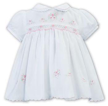 SS23 Girls Sarah Louise Dress 012890 White and Pink