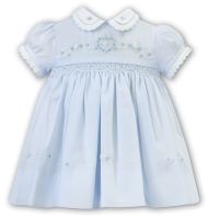 SS23 Girls Sarah Louise Dress 012885 Blue and White