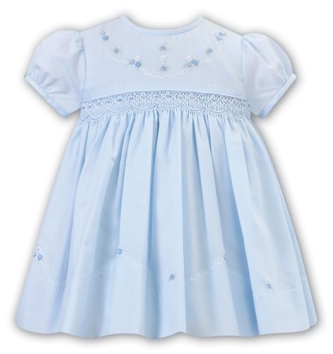 SS23 Girls Sarah Louise Dress 012886 Blue and White