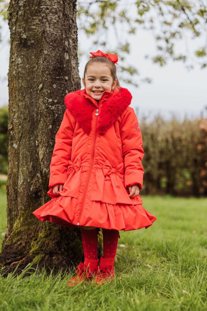AW23/24 PRE ORDER Girls ADee Serena Coat W236201 - Red