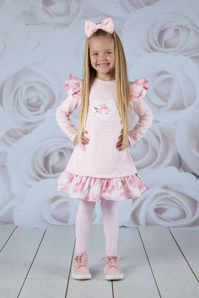 Girls ADee Anastasia Dress W231702 - Pale Pink