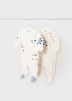 AW23/24 Boys Mayoral Babygrow Set 2747 Natural 30