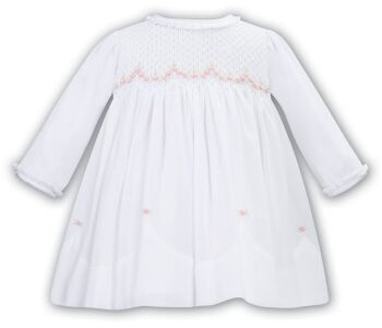AW23/24 Girls Sarah Louise Dress 013026 - White and Pink