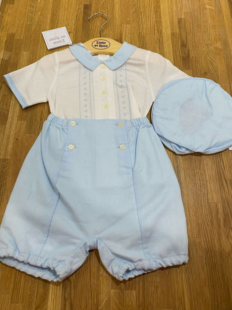 CLEARANCE PRICE Boys Emile et Rose Outfit with matching hat - Age 12 months