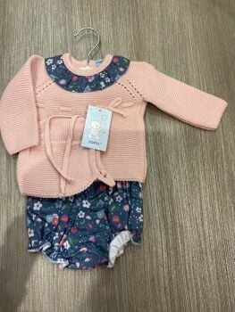 CLEARANCE PRICE Girls Popys Knitted Set Age 1 month