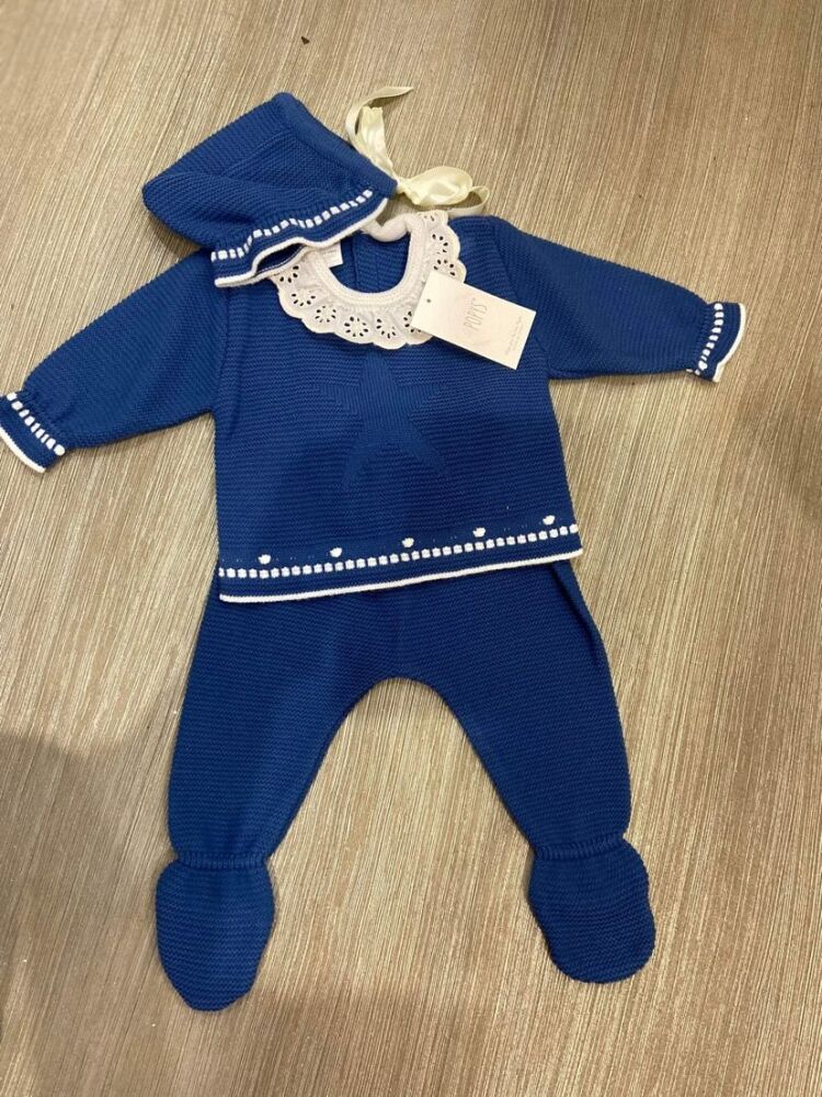 CLEARANCE PRICE Popys Knitted Set 21550 Blue Age 1 months