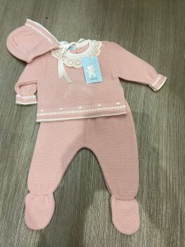 CLEARANCE PRICE Popys Knitted Set 21550 Pink Age 1 months