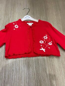 CLEARANCE PRICE Girls Sarah Louise Red Cardigan Age 5 years