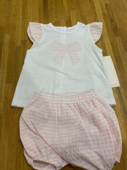 CLEARANCE PRICE Girls Rapife Pink and White Jam Pants Set Age 6 months