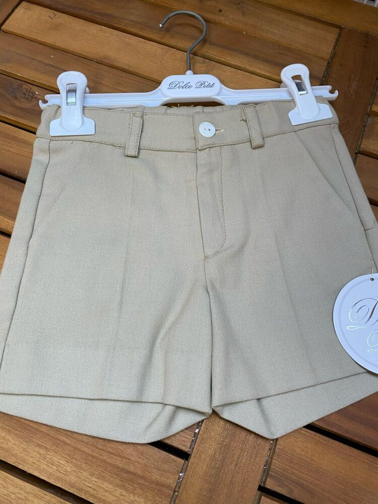 CLEARANCE PRICE Boys Dolce Petit Beige Shorts