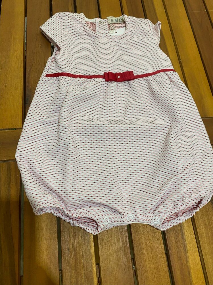CLEARANCE PRICE Girls EMC Red and White Romper Age 9 months