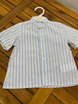 CLEARANCE PRICE Boys Lor Miral Blue and White Shirt