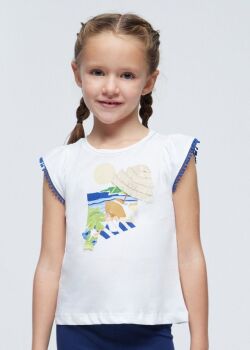 SS24 Girls Mayoral Top and Shorts Set 3096 607 Ink