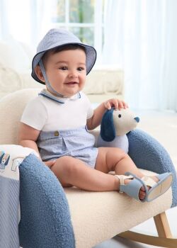 PRE ORDER SS24 Boys Mayoral Romper and Hat 1615