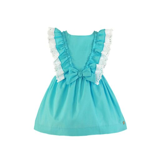 PRE ORDER SS24 Girls Miranda Turquoise Dress 616