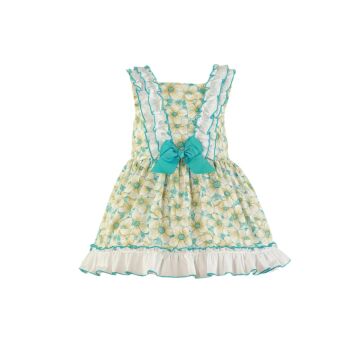 SS24 Girls Miranda Turquoise Floral Dress 618