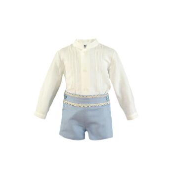 SS24 Boys Miranda Blue and Cream Set 124