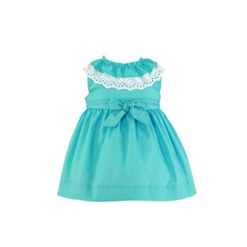 SS24 Girls Miranda Turquoise Dress 516