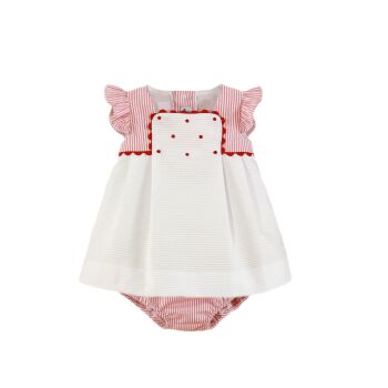 PRE ORDER SS24 Girls Miranda Red and White Dress and Pants 32
