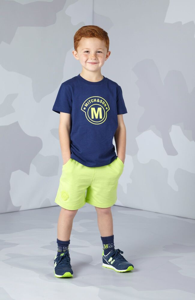 PRE ORDER SS24 Boys Mitch & Son Wayne T Shirt and Wolf Shorts Set MS24314-M