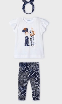 SS24 Girls Mayoral T Shirt and Leggings Set 3089 3702 Ink