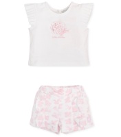 SS23 Girls Tutto Piccolo Pink and White Set 5816