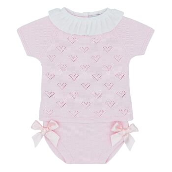 Girls Blues Baby Knitted 2 Piece Set BB1361