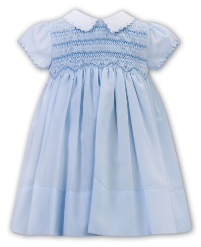 SS24 Girls Sarah Louise Dress 013195 Blue and White