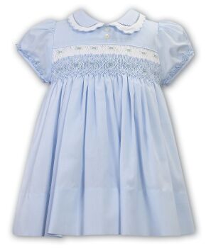 SS24 Girls Sarah Louise Dress 013200 Blue and White