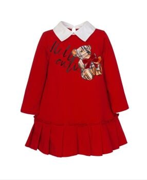 PRE ORDER AW24/25 Girls Balloon Chic Red Teddy Bear Dress 272