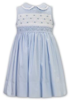 SS24 Girls Sarah Louise Dress 013201 Blue and White