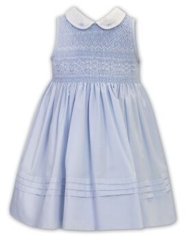 SS24 Girls Sarah Louise Dress 013224 Blue and White
