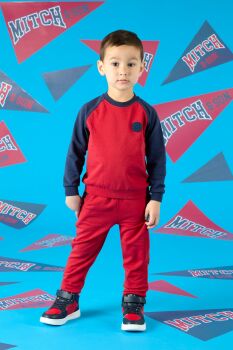 AW24/25 Boys Mitch & Son Brian Tracksuit MS24507 - Chilli Red