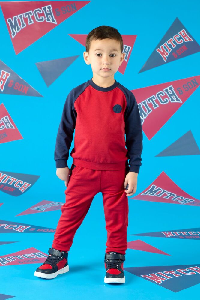 PRE ORDER AW24/25 Boys Mitch & Son Brian Tracksuit MS24507 - Chilli Red