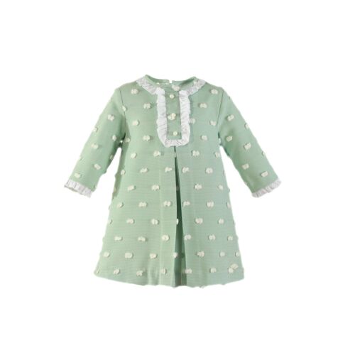 PRE ORDER AW24/25 Girls Miranda Green and White Dress 225