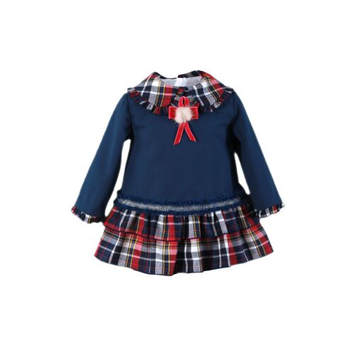 PRE ORDER AW24/25 Girls Miranda Navy and Red Dress 151