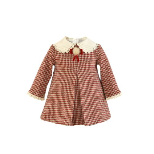 PRE ORDER AW24/25 Girls Miranda Red and Cream Dress 147