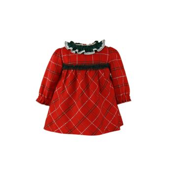 PRE ORDER AW24/25 Girls Miranda Tartan Dress 129 Red