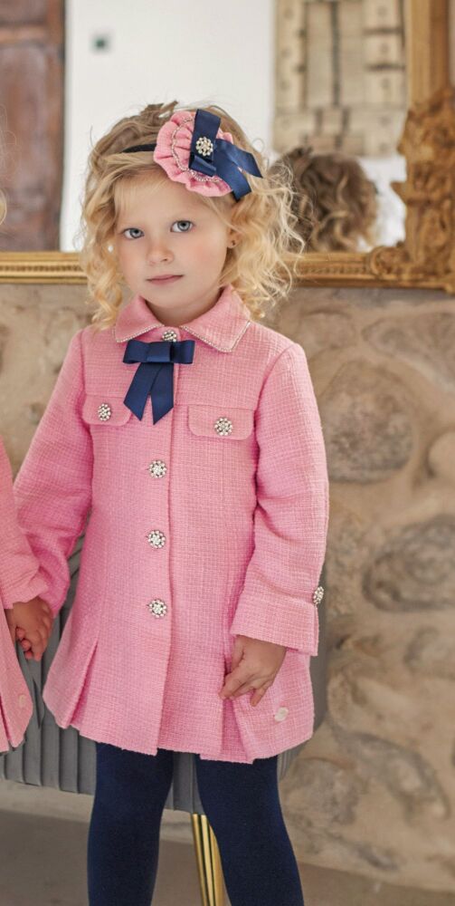 PRE ORDER AW24/25 Girls Miranda Pink and Navy Dress 227