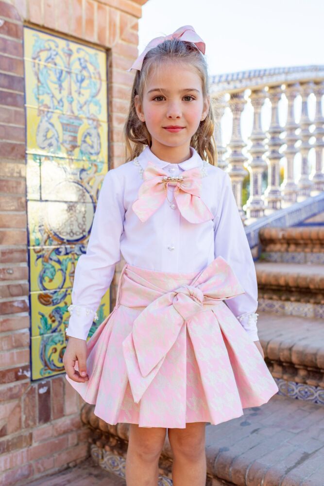 Girls Naxos Pink Skirt Set 7446 7461