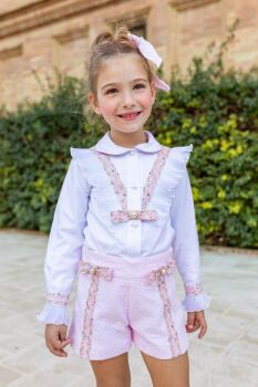 Girls Naxos Pink Short Set 7458 7466