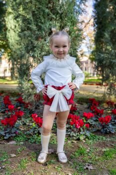 Girls Naxos Red Tartan Set 7409
