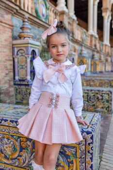 Girls Naxos Pink Skirt Set 7448 7464