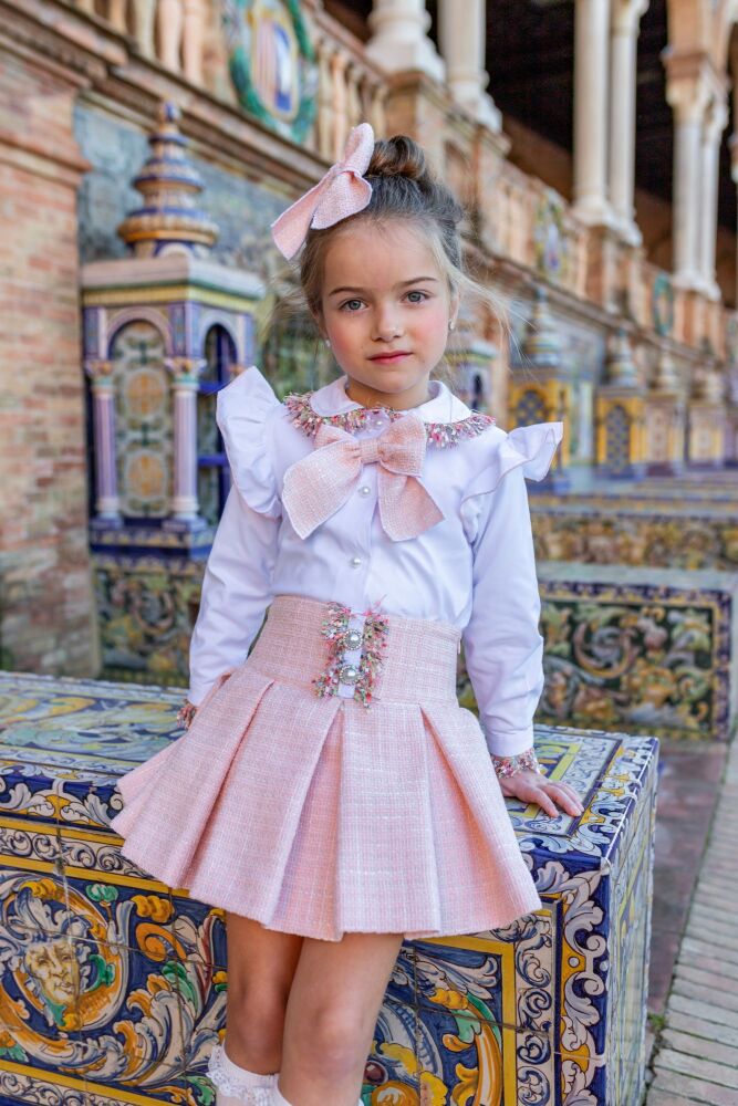 Girls Naxos Pink Skirt Set 7448 7464